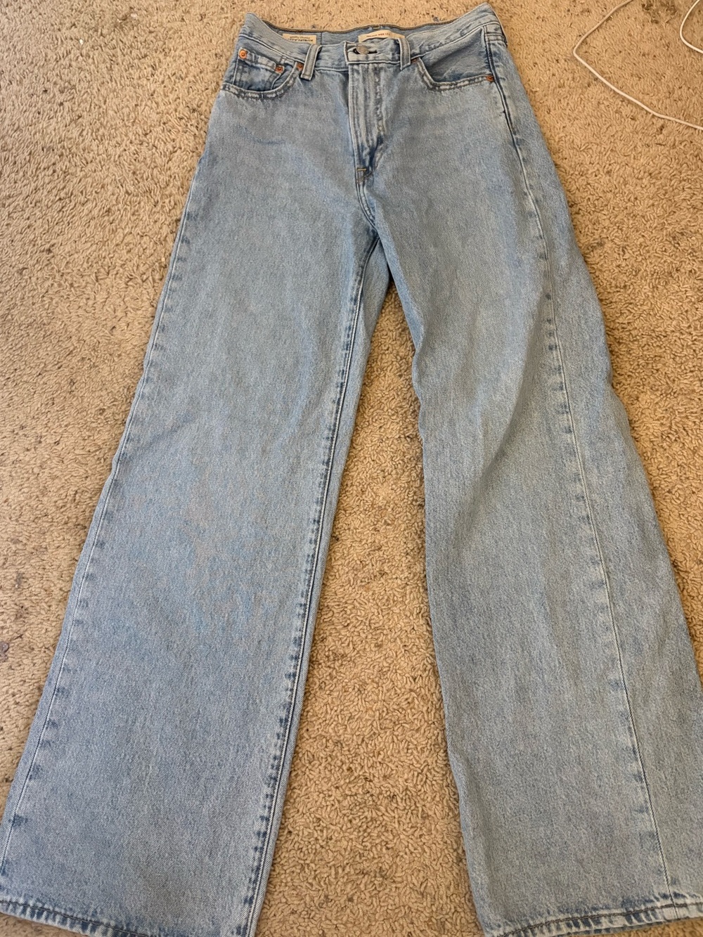 Levi's Light Blue High Rise Wide Leg Jeans